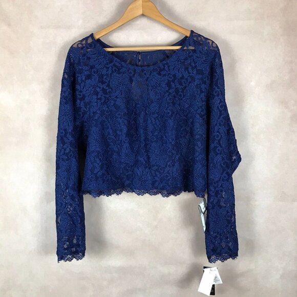 SEQUIN HEARTS Long Sleeve Lace Party Top NWT Plus Size 22 - Picture 2 of 9